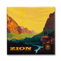 Zion 100th Anniversary Square Magnet
