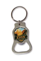 Zion Great White Throne Emblem Bottle Opener Key Ring