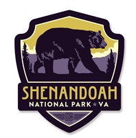 Shenandoah Bear Emblem Wooden Magnet
