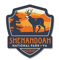 Shenandoah Buck Emblem Wooden Magnet