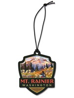 Mt. Rainier Moment in the Meadow Wooden Ornament
