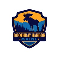 ME Boothbay Harbor Moose Emblem Sticker