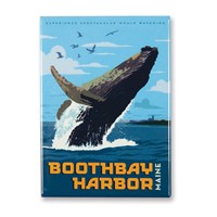 ME Boothbay Harbor Whale Breaching Magnet