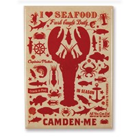 Lobster Pattern Print Camden Magnet