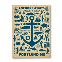 Anchor Pattern Portland, ME Magnet