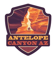 Antelope Canyon, AZ Gulch Emblem Wooden Magnet
