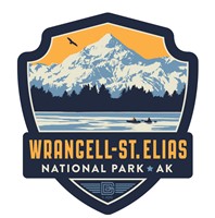 Wrangell St. Elias NP Emblem Wood Magnet