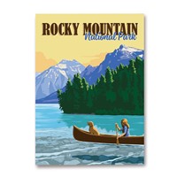 Rocky Mountain Canoe Magnet