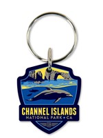 Channel Islands Emblem Wooden Key Ring