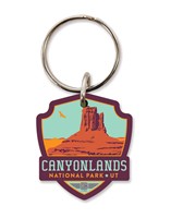 Canyonlands Emblem Wooden Key Ring