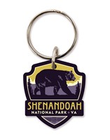 Shenandoah Bear Emblem Wooden Key Ring