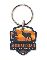 Shenandoah Buck Emblem Wooden Key Ring