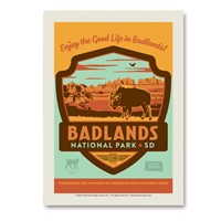 Badlands NP Emblem Print Vert Sticker
