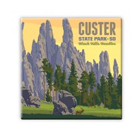 Custer State Park SD Square Magnet