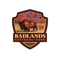 Badlands NP Bison Emblem Sticker