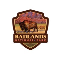 Badlands NP Bison Emblem Magnet