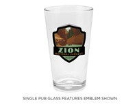 Zion NP Narrows Emblem Pub Glass