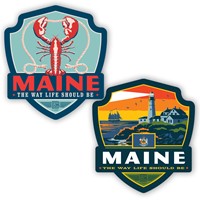 ME Lobster/ME Emblem - Car Coaster PK of 2