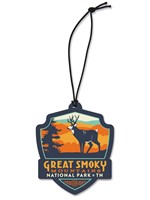 GSMNP Deer Emblem Wooden Ornament