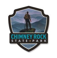 Chimney Rock State Park Emblem Wooden Magnet