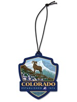 Columbine CO Emblem Wooden Ornament
