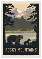 Rocky Mountains Single Magnet