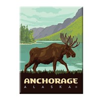 Anchorage Alaska Moose Magnet