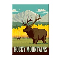 Rocky Mountains Elk Magnet