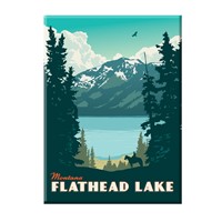 Flathead Lake Montana Magnet
