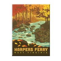 Harpers Ferry West Virginia Stream Magnet