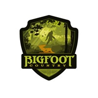 Bigfoot Country Emblem Sticker