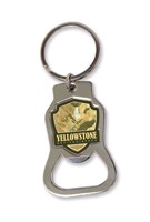 Yellowstone NP Grand Canyon of Yellowstone Emblem Bottle Opener Key Ring