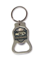 Sprague Lake Moose Colorado Emblem Bottle Opener Key Ring