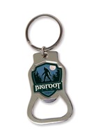 Bigfoot Lives Emblem Bottle Opener Key Ring