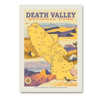 Death Valley National Park Map Vert Sticker