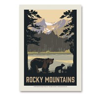 Rocky Mountains Mama Bear Vert Sticker