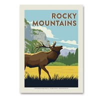 Rocky Mountains Elk Calling Vert Sticker