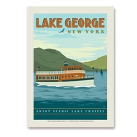 Lake George Boat Vert Sticker