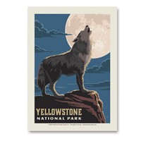 Yellowstone National Park Gray Wolf Vert Sticker