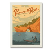 Pictured Rocks Michigan Lake Superior Vert Sticker
