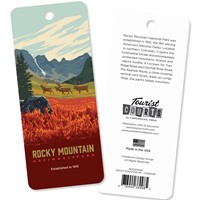 Rocky Mountain National Park Caribou Red Flowers Bookmark