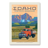 Idaho Sawtooth Mountains Vertical Sticker