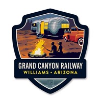 Grand Canyon Railway Trailer Blazer Emblem Wooden Magnet