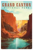 Grand Canyon NP Vermilion Landscape Magnetic Postcard