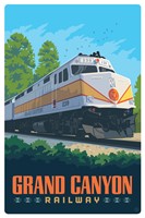 Grand Canyon Railway Diesel Engine Magnetic Postcard