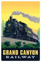 Grand Canyon Railway Steam Engine Magnetic Postcard