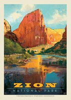 Zion NP Virgin River Valley  Postcard