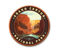 Grand Canyon NP Vermilion Landscape Circle Magnet