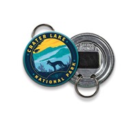 Crater Lake NP Circle Bottle Opener Key Ring