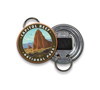 Capitol Reef NP Cathedral Valley Circle Bottle Opener Key Ring